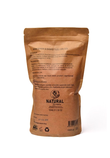 Natural Ayak Bakım & Banyo Tuzu Gül 1000 Gr