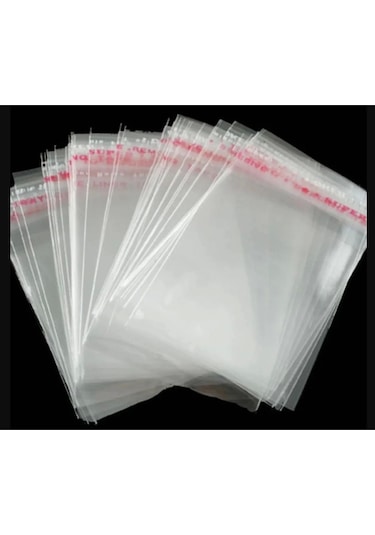 Şeffaf Yapışkanlı Çeyiz Poşeti Jelatin Poşet Bantlı Jelatin 35x50 Cm 10 Adet