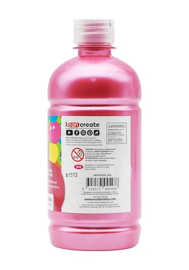 Poster Boyası 500ml - Metallic Hot Pink Çok Renkli