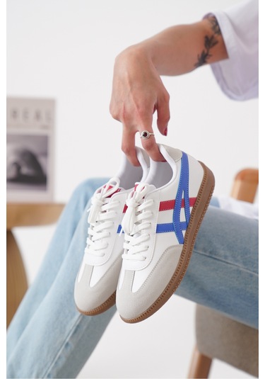 Tagras Kadın Günlük Ortopedik Sneaker Spor Ayakkabı Mavi