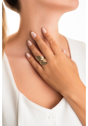 Serena Parıltısı 18 Ayar Sarı Altın Kaplama Gümüş Yüzük Sarı