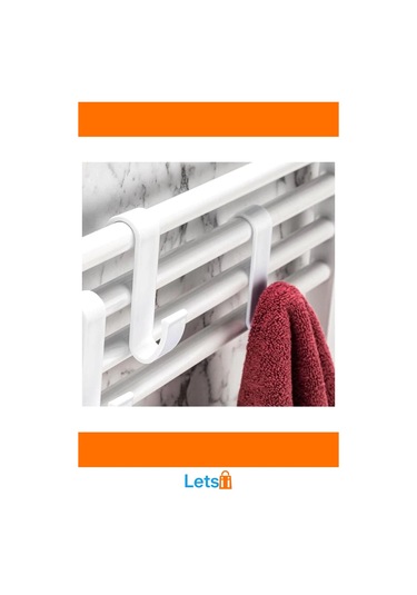 4'lü Beyaz Kanca Askı Aparatı Seti Dayanıklı Abs Plastik Çok Renkli