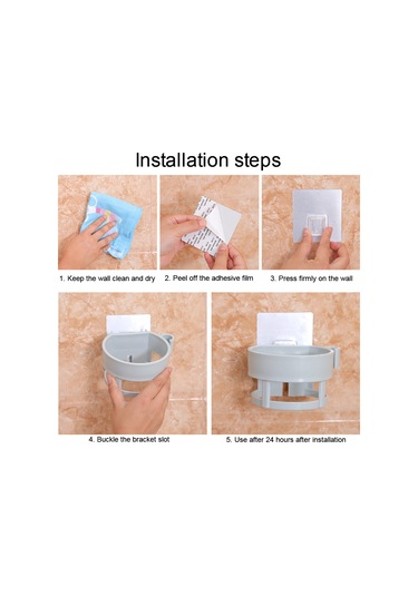 Kosona Banyo Saç Kurutma Makinesi Rafı - Delme Yok, İz Olmayan Yapışkan, Stoklu Satış, Kuzey Avrupa Beji, Abs Malzeme Diğer