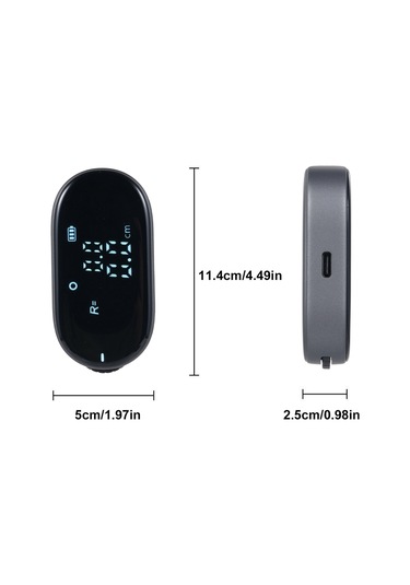 Springsun Dijital Ölçüm Bandı Şarj Edilebilir Elektronik Tekerlekli Ölçüm Aleti Siyah Dahili 200 Mah Pil 328 Ayak