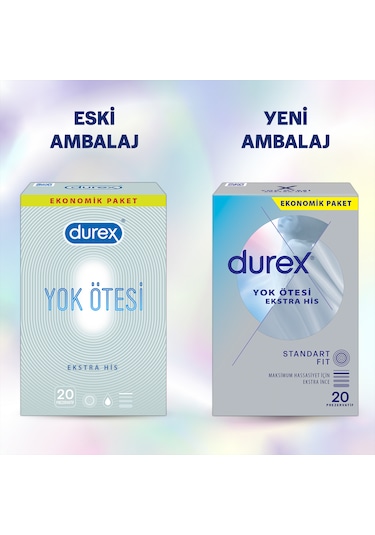 Durex Yok Ötesi Ekstra His Prezervatif 20'li + Ultra Kaygan Prezervatif 20'li