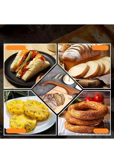 Trendooze Kahve Rengi Profesyonel Ev Bıçağı Ayarlanabilir Ekmek Bıçağı Kahverengi Kahverengi