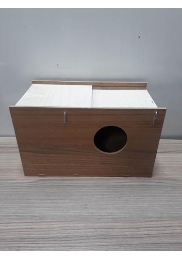 Muhabbet Kuşu Yuvalık Çift Sürgülü Orta Boy