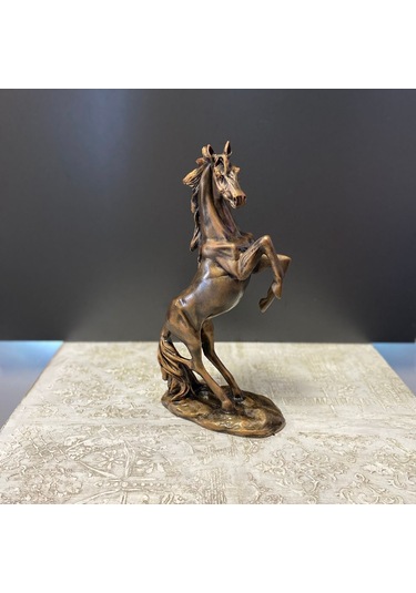 Bronz Şahlanan At Heykel Biblo