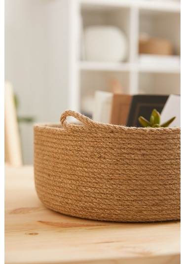 Ocean Home Textile Jüt Halat Sepet 30 x 12 cm
