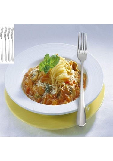 Fosenze 18/10 Çelik 8 Adet 20 Cm Uzun Saplı Yemek Çatalı Seti - Dayanıklı, Taze Koruyucu, Yıkama Makinesine Uygun Gümüş