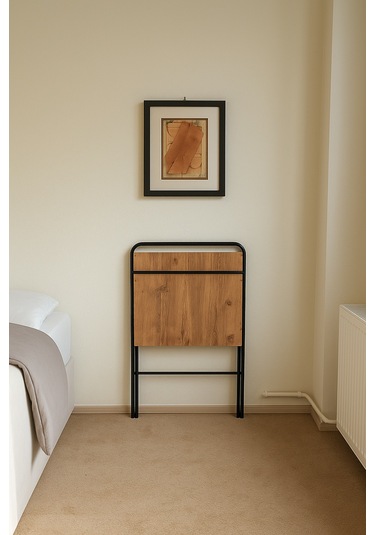 Reyo Efes Çalışma Masası Bilgisayar Laptop Masası 2 Raflı Metal D Kahve