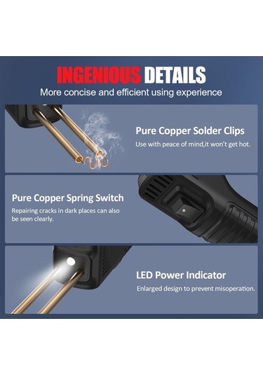 Wondernest Tampon Tabancası, Şarj Edilebilir Plastik Lichen Kaynak Kablosuz El Aleti Jd