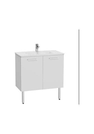 Vitra Mia Kapaklı 80 Cm Beyaz Alt Banyo Dolabı +lavabo Beyaz