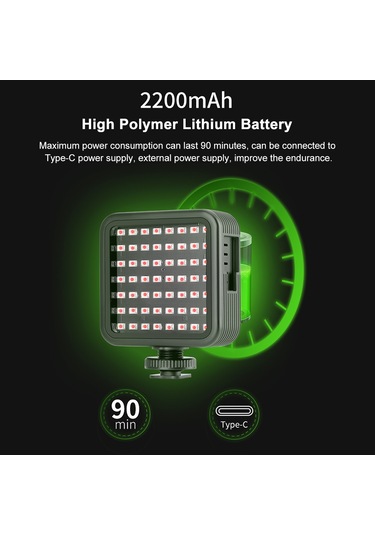 Ordro Ln-5 Mini Ir Video Kamera Gece Görüş Işığı Siyah Siyah