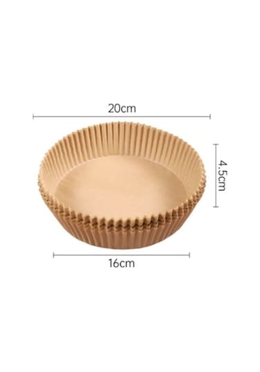 Airfryer Pişirme Kağıdı 50 Adet Yağsız Fritöz Pişirme Kağıdı