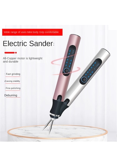 Konesam Mini El Aleti Seti - Usb Şarjlı Taş, Metal, Ahşap Gravür Ve Parlatma Makinesi 3 Hız Ayarlı