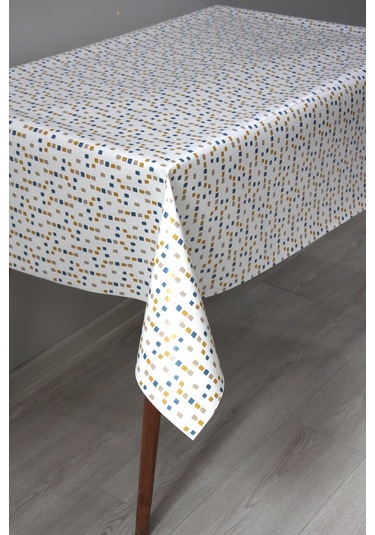 Astarlı Silinebilir Pvc Muşamba Masa Örtüsü 126-a-mavi