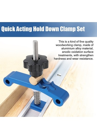 Carrier- Practical Tools, Hızlı T-slot Mengene Seti - Alüminyum