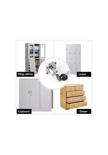 Adet Kam Kilidi, 22 Mm Çinko Alaşımlı Dolap Kilidi, Güvenlik Silindirli Dolap Çekmece Kilidi Anahtarlar Aynı Değil Seti