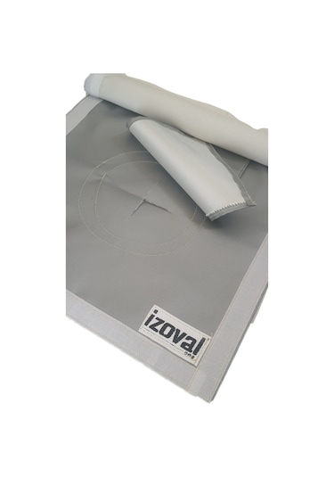 Kamp Çadırı Soba Bacası Çıkışı Yanmaz + Su Geçirmez Kumaş Çift Katlı Gri