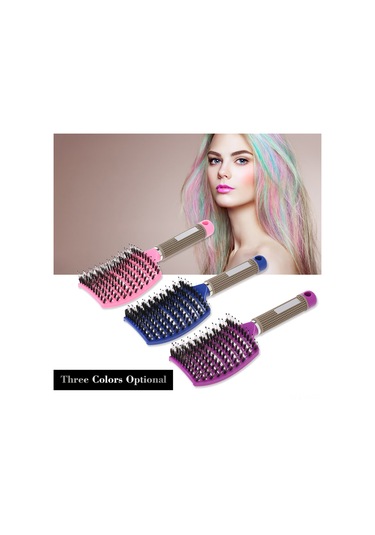 Yifomall Doğal Domuz Kılı Fırçası - Saç Masajı Ve Dolaşmayı Açan Rahat Tutuşlu Kadınlar İçin Saç Fırçası