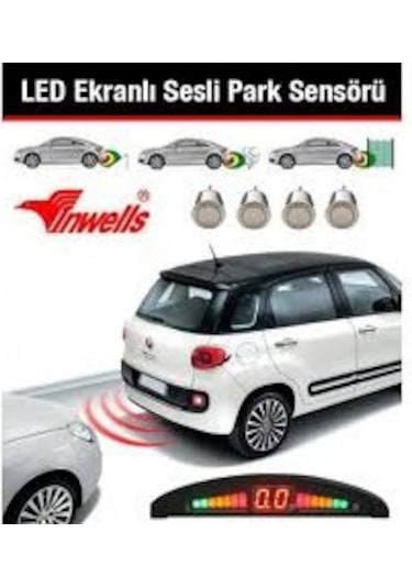 Inwells E2 Park Sensörü Digital Ekranlı - Sesli Beyaz