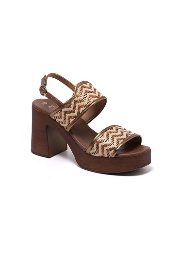 Sandalet Kadın 56250-e6 Repo Bronzo Multi Çok Renkli
