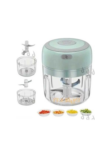 Besthome1 Usb Şarjlı Elektrikli Pestle Blender Seti - Yeşil, 250+100 Ml, Çift Bardak, Çift Bıçak, 36 W, Plastik Gövde Diğer