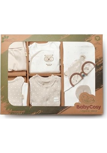 Bebek 10'lu Hastane Çıkışı Set %100 Organic Pamuk Yenidoğan Serisi - Csy8125 Ekru