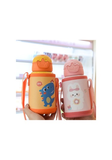 500 Ml Unicorn Çocuklar Termos Şişe Sevimli Çocuk Termal Su Diğer Sarı