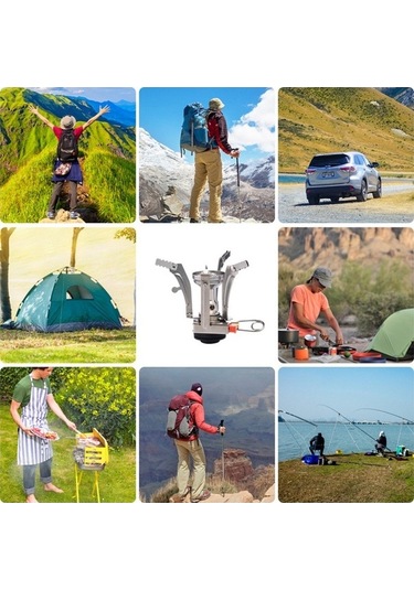 Ganzhoushop W Sobası Mini Lj1400 Katlanır Kamp Gaz Gaz Brülör 3000 Rl Çok Renkli