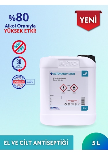Acto Actohand Etoh El Ve Cilt Antiseptiği Etanol 80 % V/v 5 L