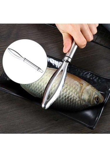 Pazly Cbtx Paslanmaz Çelik Balık Pulu Planya, Balık Pulu Sökücü Ev El Aleti Gümüş