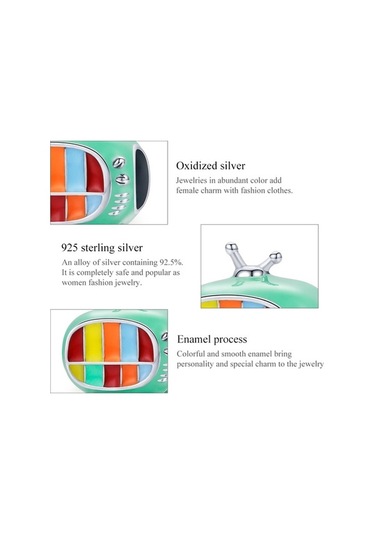 Fastbuy S925 Ayar Gümüş Mini Renkli Tv Boncuk Dıy Bilezik Kolye Aksesuarları Çok Renkli Takı El Sanatı Çok Renkli