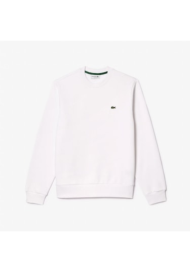 Lacoste Sh9608 Erkek Sweatshirt Beyaz