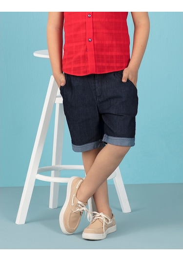 Denokids Ollie&Olla Duble Paça Erkek Çocuk Denim Şort Çok Renkli