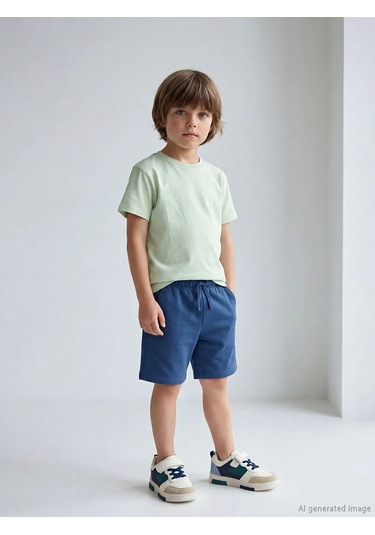 Lc Waikiki Gri Beli Bağlamalı Erkek Çocuk Şort 2'li