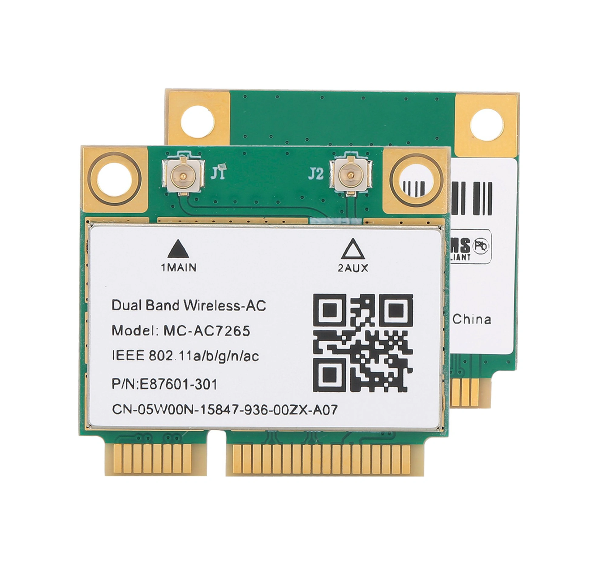 Xiyyadms Intel 7265ac Çipli Mini Pcı-e Kablosuz Ağ Kartı, 1200mbps 2.4/5ghz Çift Bant, Bluetooth 4.2, 802.11ac Desteği, Masaüstü/dizüstü Uyumlu