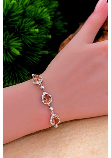 Silvera Telkari Renk Değiştiren Zultanit Taşlı Gümüş Bileklik Kadın Damla Modeli 925 Ayar St371 Gümüş