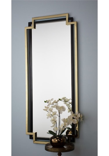 Helen Duvar Aynası Sarı - Siyah