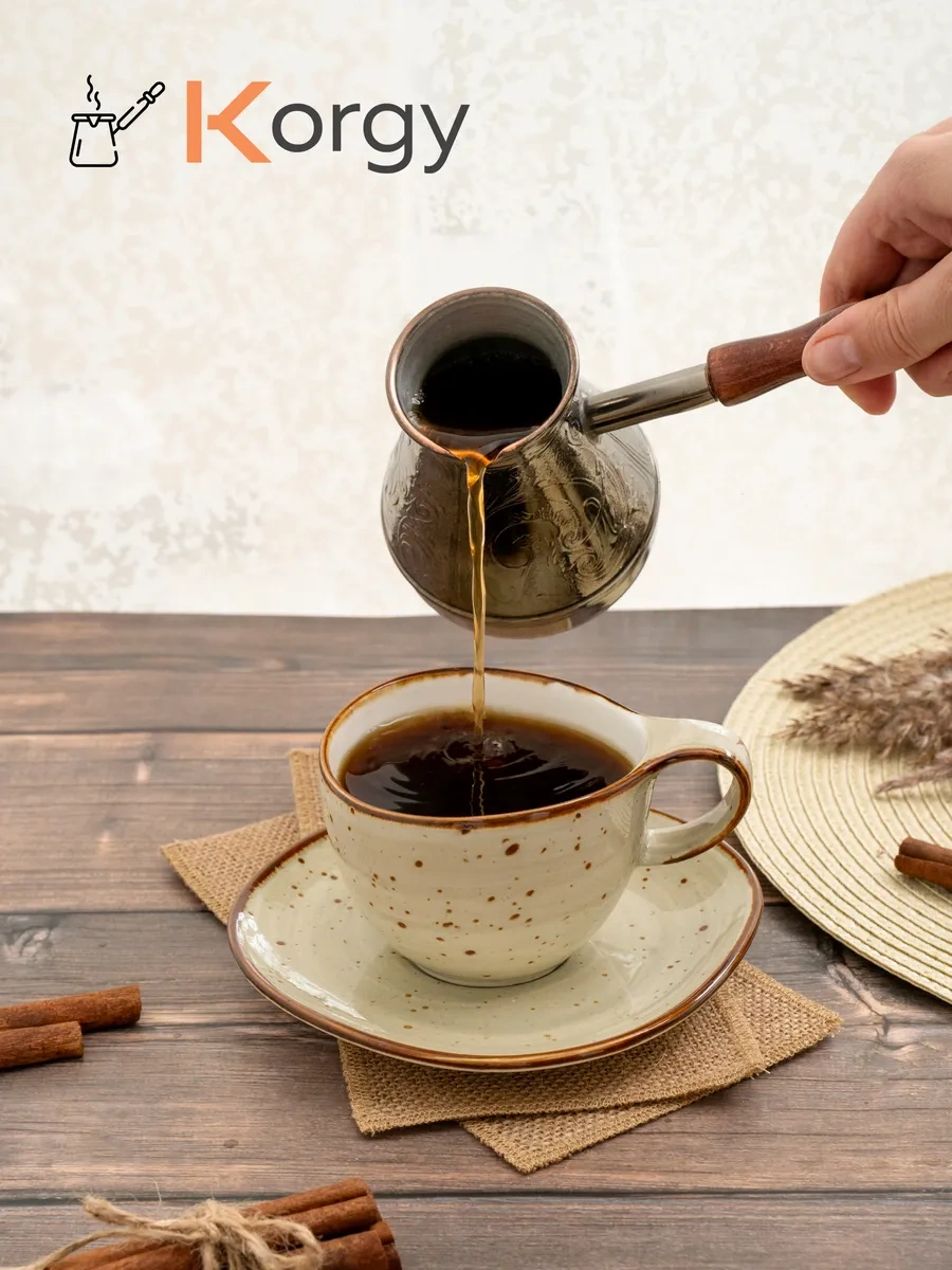 Korgy 400 Ml Bakır Cezve Ve Kaşık Kahve Cezvesi 237086253