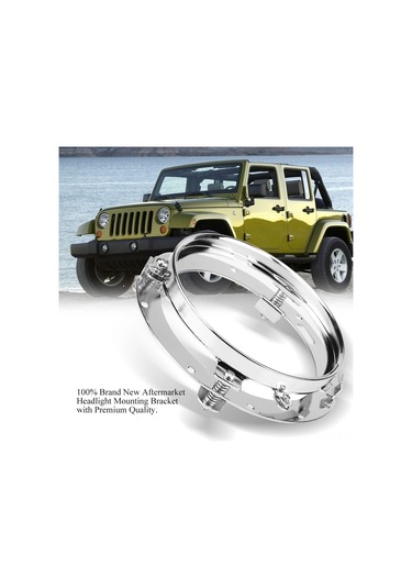 Xiyyadms 7 İnç Çelik Far Tutucu - Jeep Wrangler, Bj40 Ve Motosikletler İçin Dayanıklı, Titreme Azaltıcı Universal Montaj Braketi