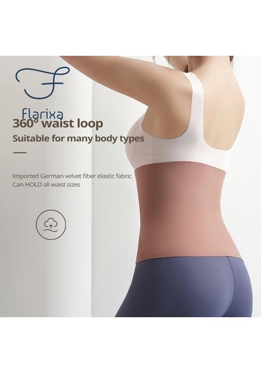 Kahverengi Flarixa Dikişsiz Karın Wrap Bel Eğitmen Vücut Şekillendirme Kadın Alman Peluş Termal Zayıflama Kemeri Doğum Sonrası Düz Göbek Destek Kemeri