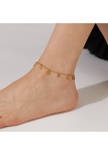 Sones Opk Gz196 Paslanmaz Çelik İskelet Çiçek Bileklik Altın