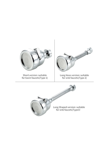 Wezone Mutfak Lavabosu Fıskiyesi Uyumlu Sabit Borulu 360 Döner 3 Modlu Düzenli/şişme/şişme+düzenli Anti-patlama Basınçlı Su Tasarruflu Fıskiye Uzatma Başı Diğer