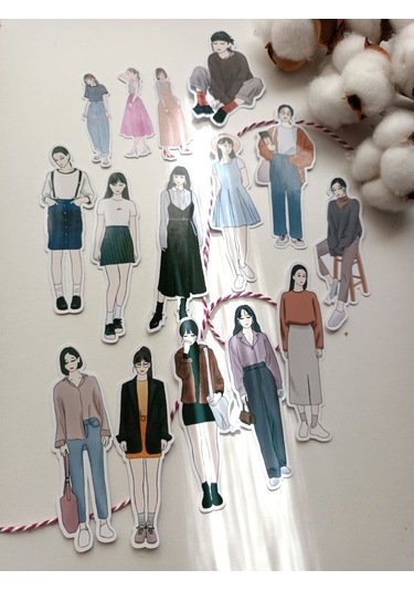 Girls Kız Büyüklü Küçüklü Sticker Set