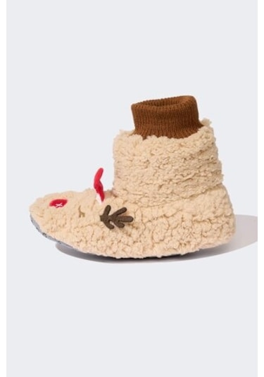 Defacto Kadın Fall İn Love Yılbaşı Geyik Temalı Ev Botu Y4903az24wnbn61 Kahve Kahverengi