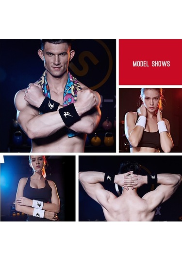 Bir Boyut-1pcs Spor Ter Emici Bileklik Bilek Brace Wrap Destek Bandı Basketbol Tenis Bisiklet Spor Nefes Alabilen Bilek Koruyucu-3 Çok Renkli