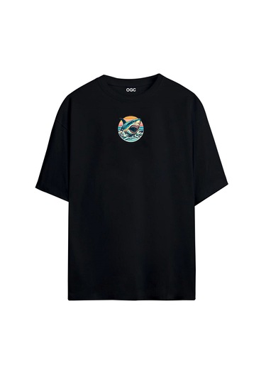 Ogc Köpek Balığı Oversize Unisex T-shirt Siyah