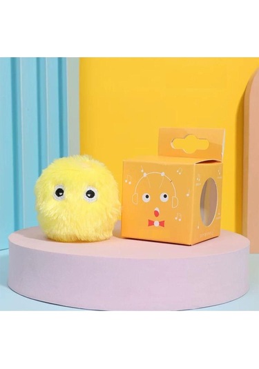 Sensörlü Peluş Kedi Oyuncağı 3 Farkı Ses Çıkaran Dokunmaya Duyarlı Eğlenceli Kedi Oyun Topu Sarı